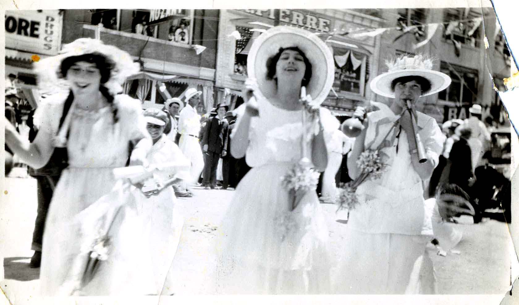 Karen in the July 4th parade, Goldfield Nevada, 1916