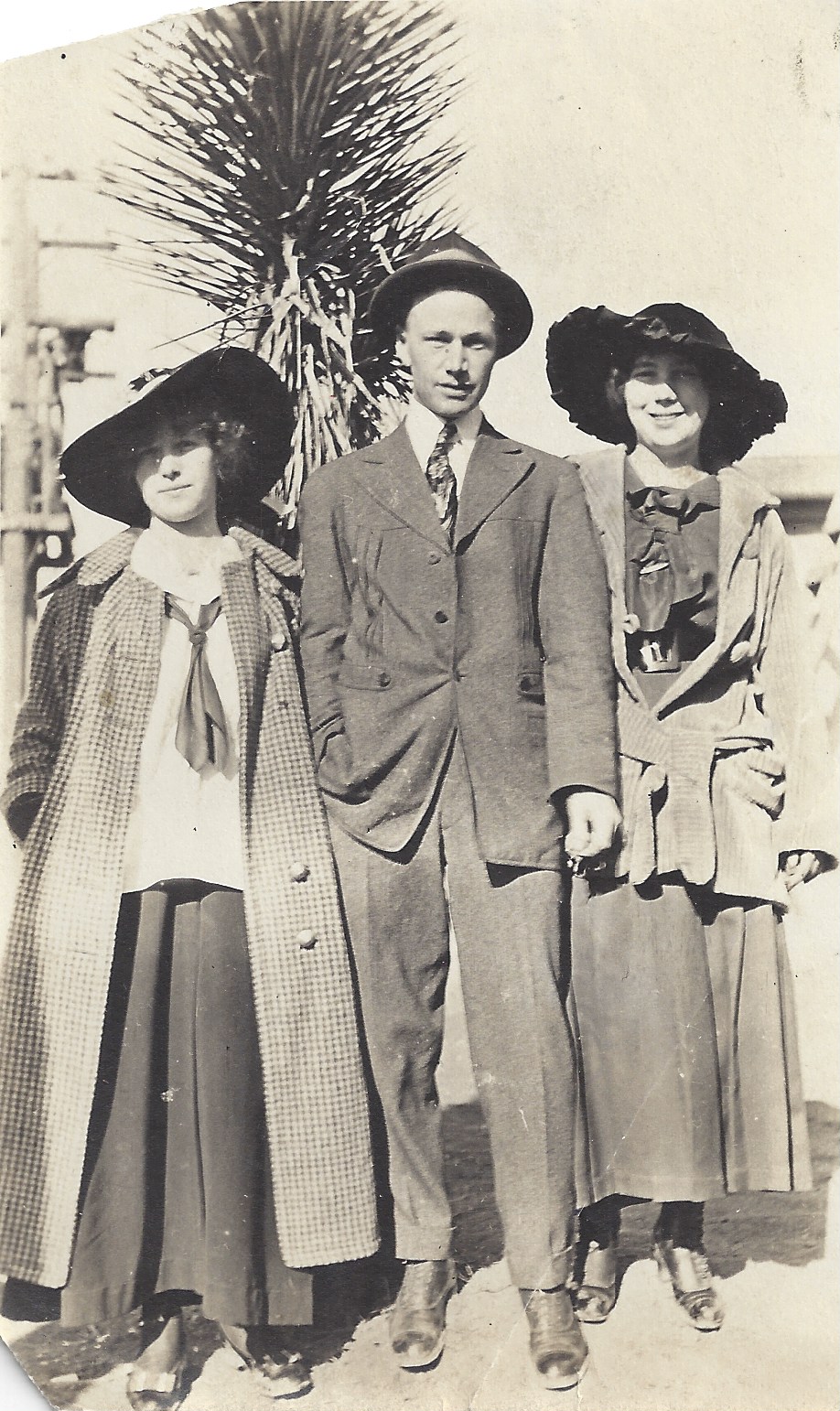 Karen, Harry and Jo in Goldfield Nevada with Joshua tree